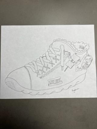 Sneaker drawing by Kayko Weis
